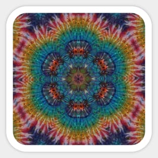 Psychedelic Kaleidoscopic Multi-Color Mandala Number 1 Sticker